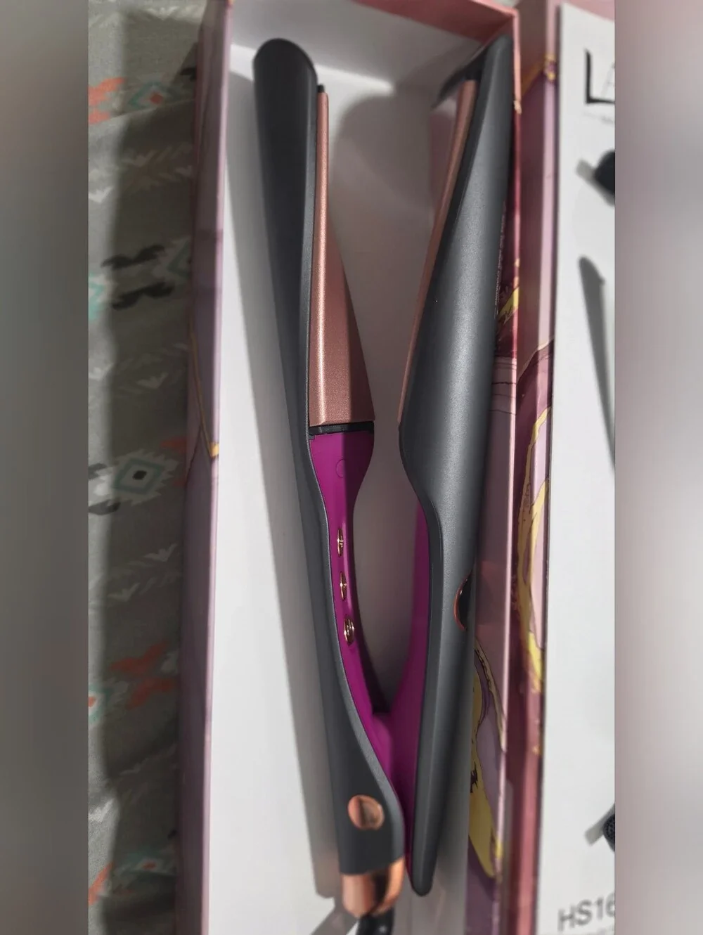 Pink Ceramic Hair Straightener with Digital Display